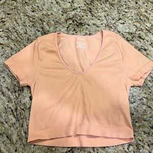 Peach color crop top